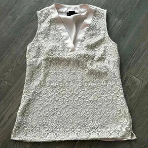 Donna Karan | Floral lace light  pink top